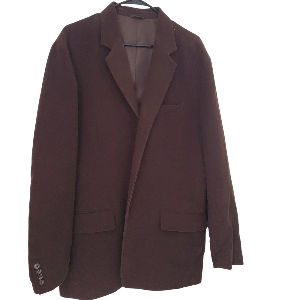 Banana Republic Blazer Brown Cotton Three Button Sport Coat Classic Mens Large
